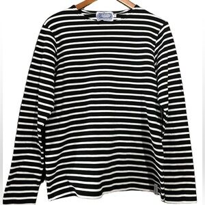 Black and White Striped Long Sleeve Shirt Size XL